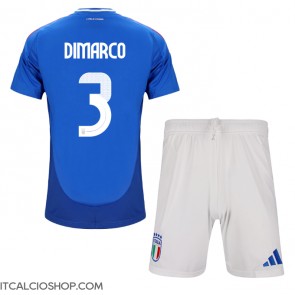 Italia Federico Dimarco #3 Prima Maglia Bambino Europei 2024 Manica Corta (+ Pantaloni corti)